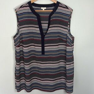Talbot Plus Size Sleeveless Blouse 3X
